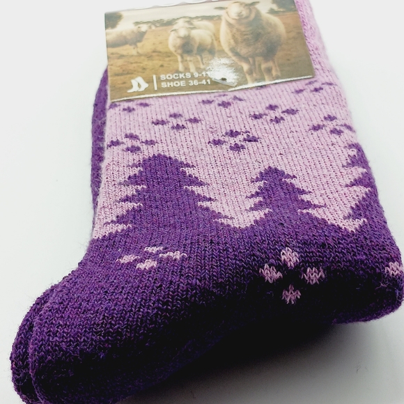 ⚫️  12 Lamb Wool Crew Socks/Thermal Warm Winter Boot Socks Size 9-11 Women - Picture 9 of 11